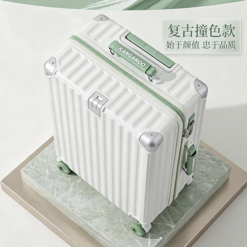 行李箱轻便多功能拉杆箱女小清新密码箱防刮耐磨旅行箱男24寸皮箱图片