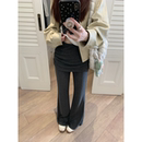 微喇裤 高腰显瘦时髦修身 休闲chill舒适抽皱设计感屁帘裙裤 Zzhen