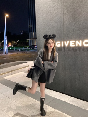 Zzhen珍珍家西装领双面呢外套