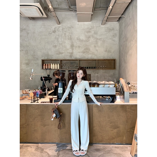 珍珍家时髦定律简约系美学收腰连帽卫衣休闲裤 两件套显瘦百搭套装