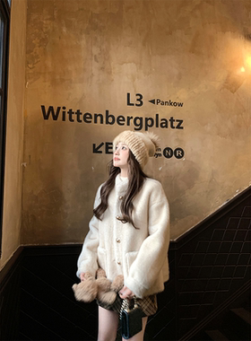 珍珍家给足温暖高领环保貂毛外套气质设计感保暖显瘦冬季毛毛外套