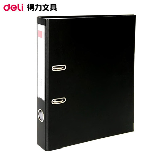 得力5480打孔文件夹a4穿孔插页袋