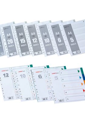 远生隔页纸分页纸索引纸12页隔页