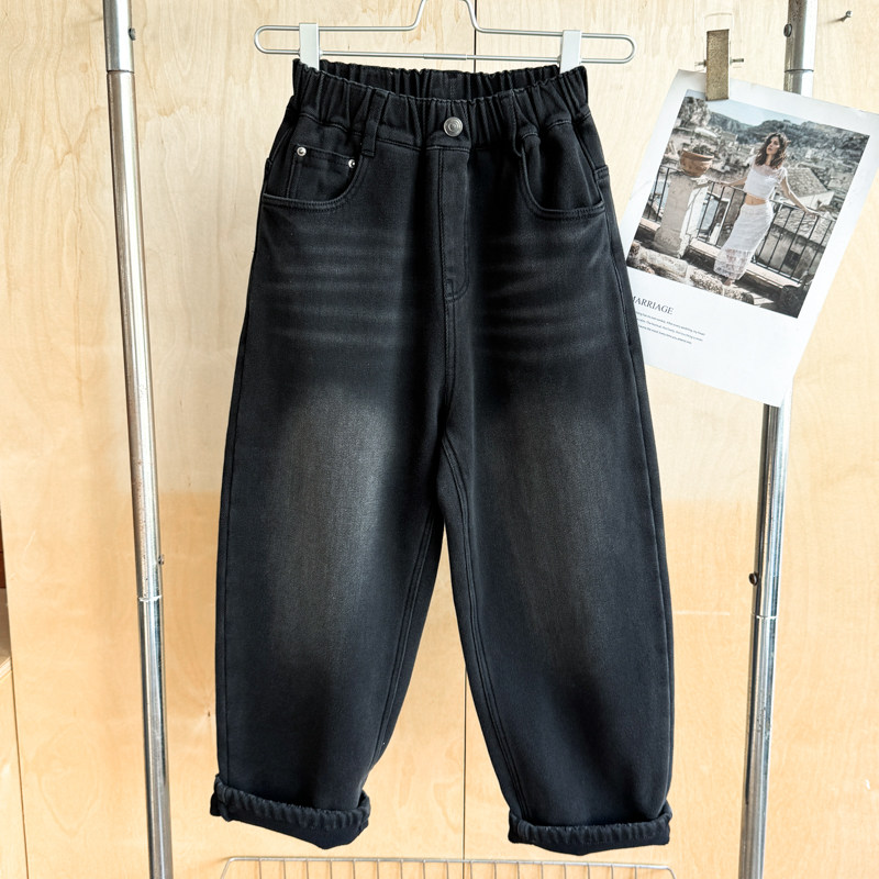 童装男童黑色加绒牛仔裤冬款2025新款中大童加厚长裤儿童冬季裤子,童装/婴儿装/亲子装,裤子,淘宝优惠券,粉丝福利购,淘宝优惠卷