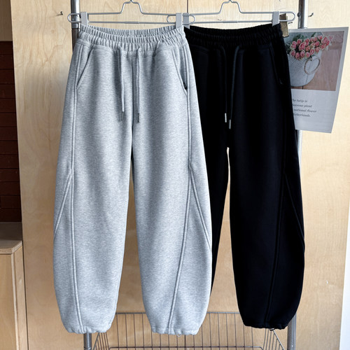 男童冬季加绒裤子2025新款