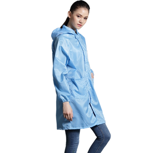 防静电服白大褂无尘服电子喷漆车间食品服工作衣防尘服静电衣连帽