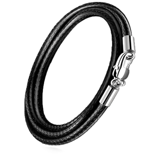 蜡皮绳项链绳挂坠绳吊坠挂绳玉坠水晶蜜蜡翡翠男女黑色皮绳红绳子