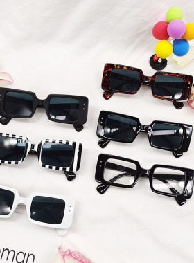 小猪旦旦防晒方形个性男女太阳镜