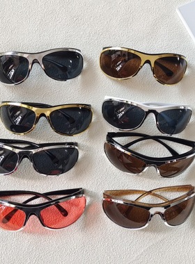 欧美时尚椭圆框小香风墨镜女个性