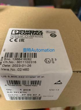 菲尼克斯ILC 131ETH 2700973 全新原装现货议价$