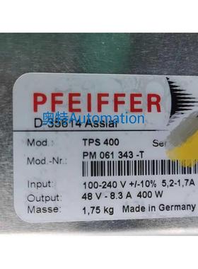 D-35614 Asslar普发 PFEIFFER电源TPS400议价$