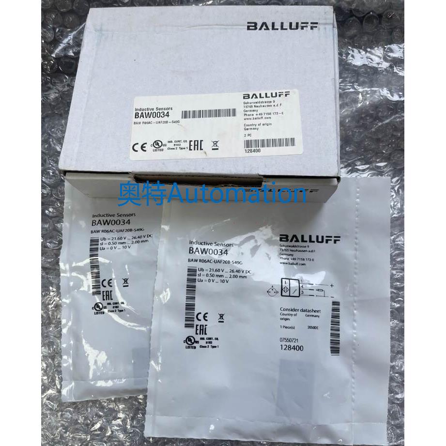 BALLUFF巴鲁夫BAW R06AC-UAF20B-S49G BAW0034 全新原装议价$