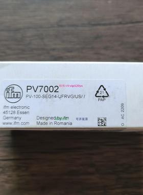 配件全新原装正品 IFM PV7002 压力传感器 现货销售议价