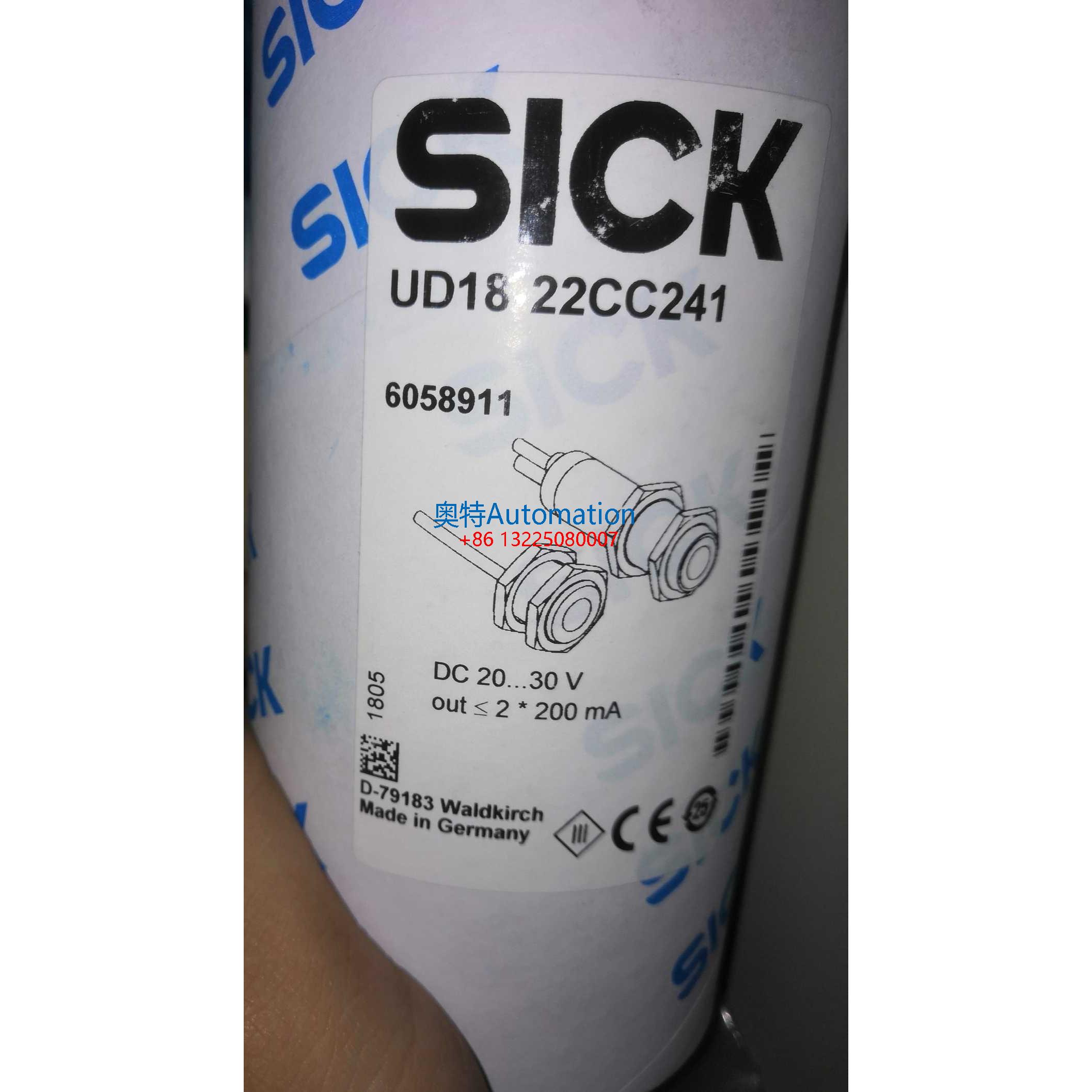 全新SICK超声波双张检测传感器UD18-22CC241 原装订货议价$
