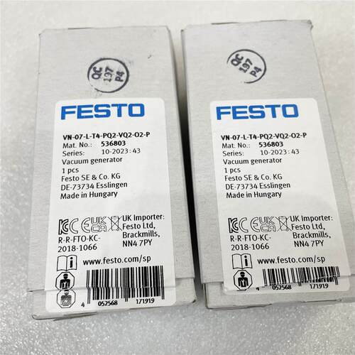 FESTO VN-07-L-T4-PQ2-VQ2-O2-P 536803 费斯托真空发生器议价$