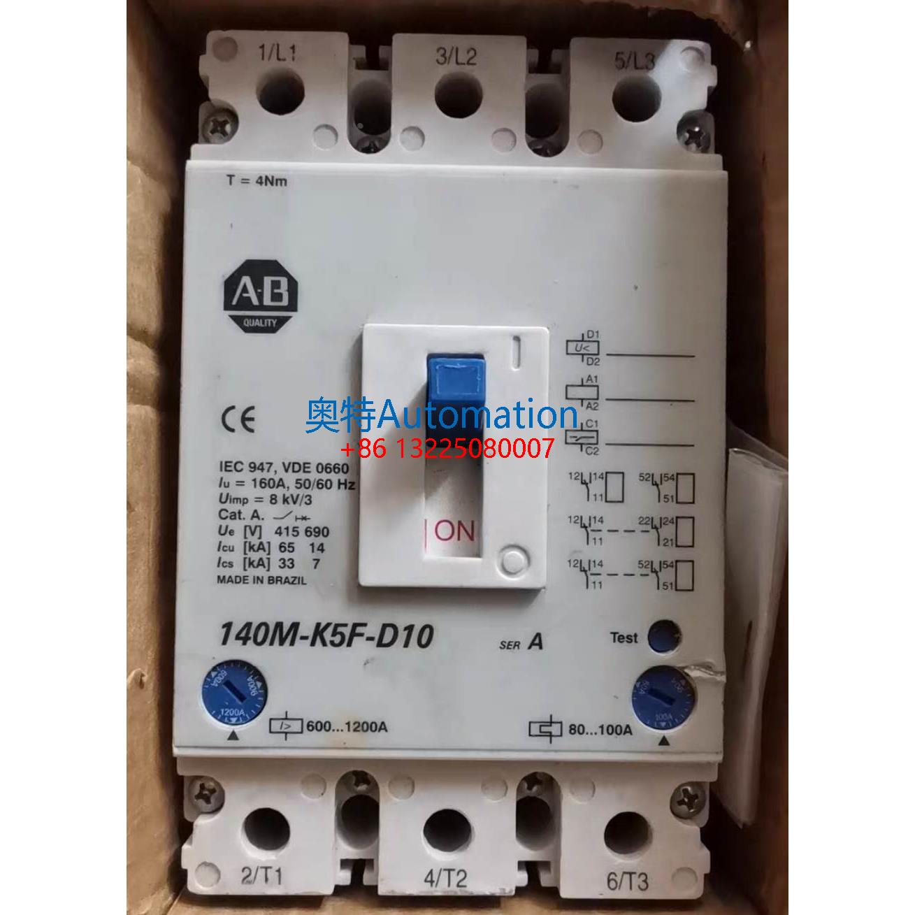 原装进口AB断路器140M-k5F-D10 80A-100a可调议价$