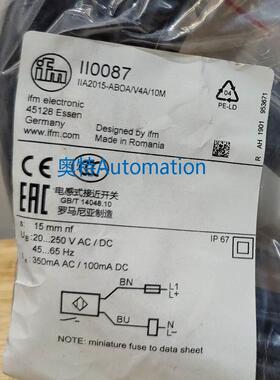 IFM II0087 II502A II5913 II5936 全新原装易福门 现货议价$