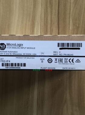 现货供应1762-IF4 美国AB罗克韦尔PLC模块MIcroLogix1200系列
