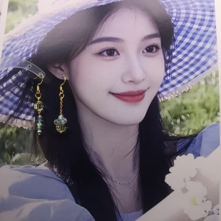 水晶琉璃耳饰 冰透南瓜珠施华同款 104原创耳坠饰品 多福多子