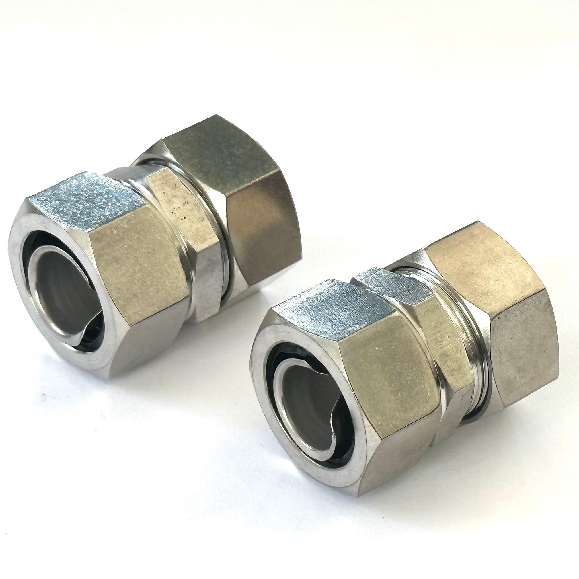 304自固式不锈钢软管接头 316L卡簧卡箍式穿线软管钢管连接头DN20