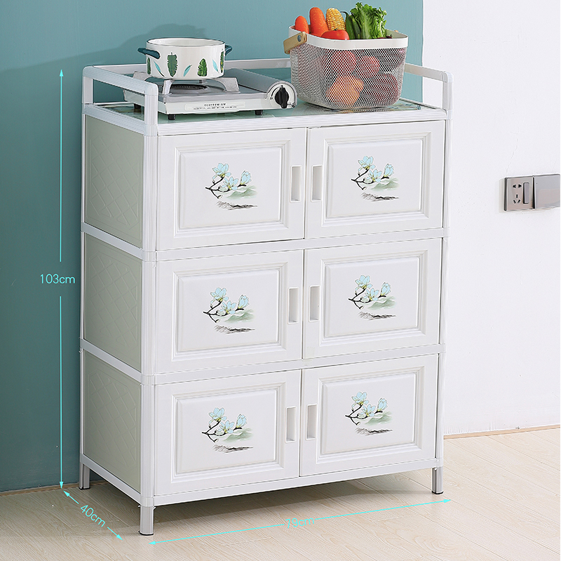 铝合金多功能经济型落地简易碗柜