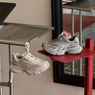 2026春款男女童网面低帮轻便拼色潮流运动鞋防滑百搭魔术贴老爹鞋