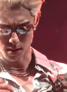 中古酷炸王鹤棣墨镜痞帅复古无框个性浅灰色防紫外线街拍太阳眼镜