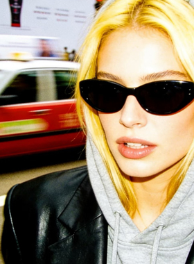 时尚先锋窄框黑色墨镜痞帅个性小猫眼美式复古偏光防紫外线太阳镜