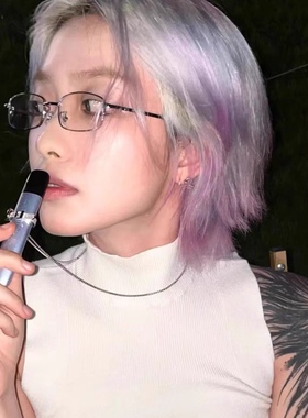 纯欲杂感Y2K银丝细边窄长平光眼镜近视可配度数素颜斯文败类框架