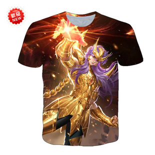 2024王者衣服墨子黄金天蝎座t恤王者荣耀衣服马超短袖荣耀短袖