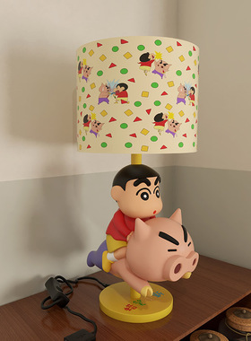 客厅台灯沙发旁卡通创意台灯2025新款蜡笔小新骑肥嘟嘟卡通爆款