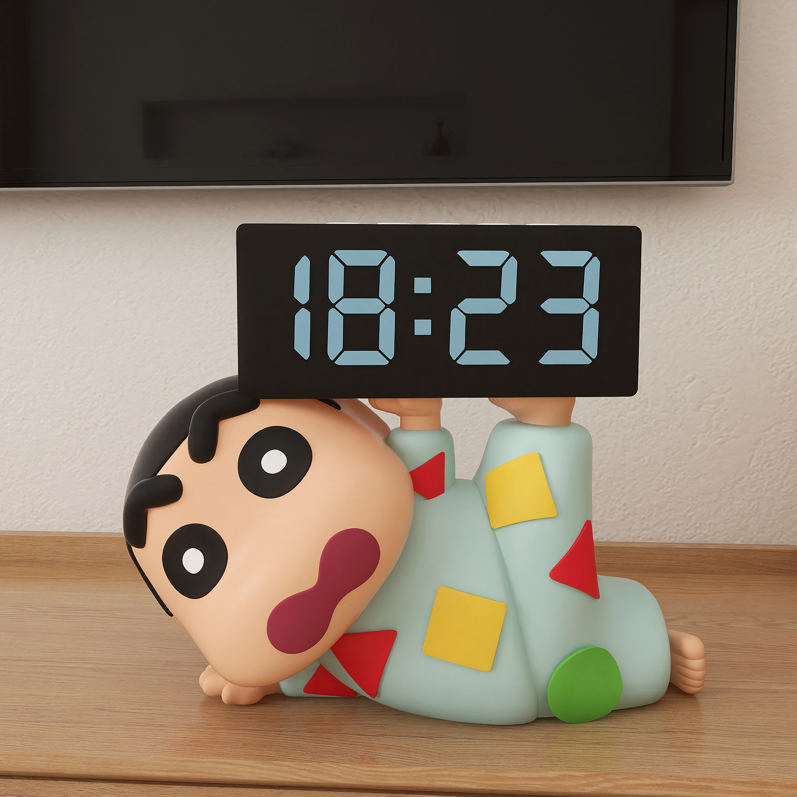 蜡笔小新静音时钟创意个性