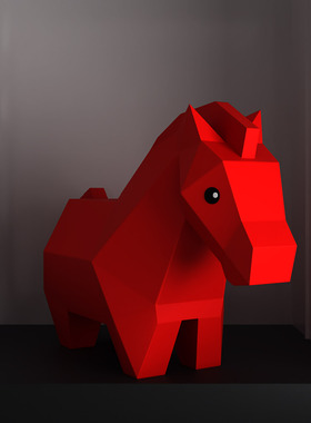 马年吉祥物客厅开业装饰