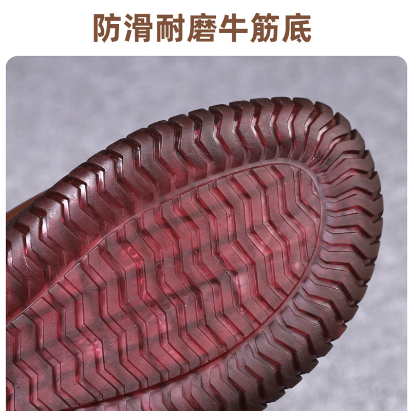 啄木鸟真皮老人棉鞋女秋冬加绒雪地靴软底皮鞋中老年奶奶保暖防滑