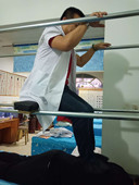 踩背床踩翘床滑背保健床盲人带栏杆推拿床美容床原始点按摩床 包邮