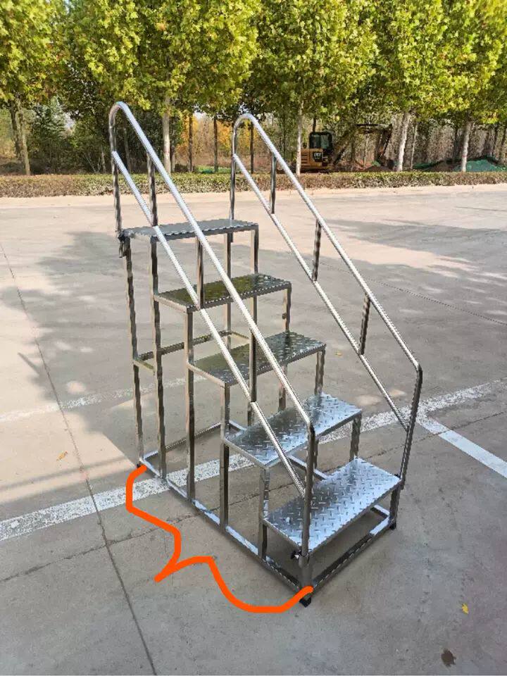 不锈钢踏步凳台阶凳二三四层小楼梯阶梯凳阳台凳仓库凳钢板款户外