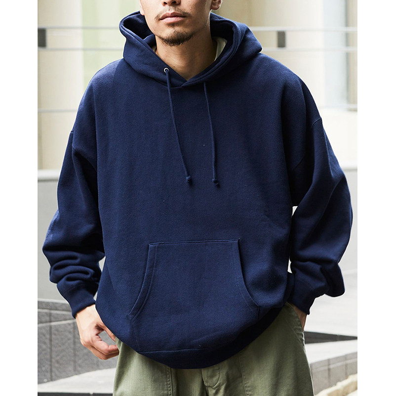 现货 男士秋季重磅连帽宽松卫衣 舒服又好看的薄绒宽松落肩套头衫