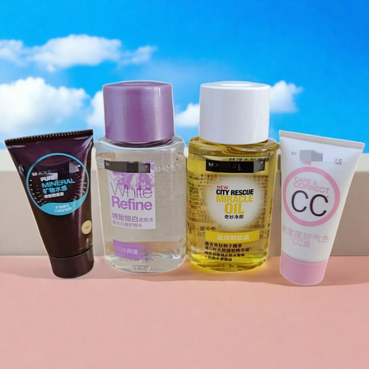 旅行四件套柔肤水卸妆油美