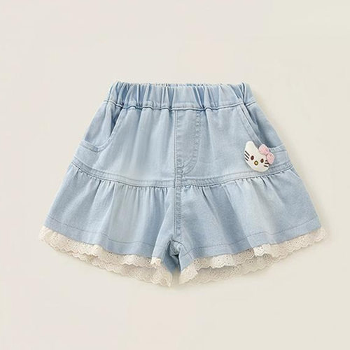 女童夏季薄款牛仔短裤裙