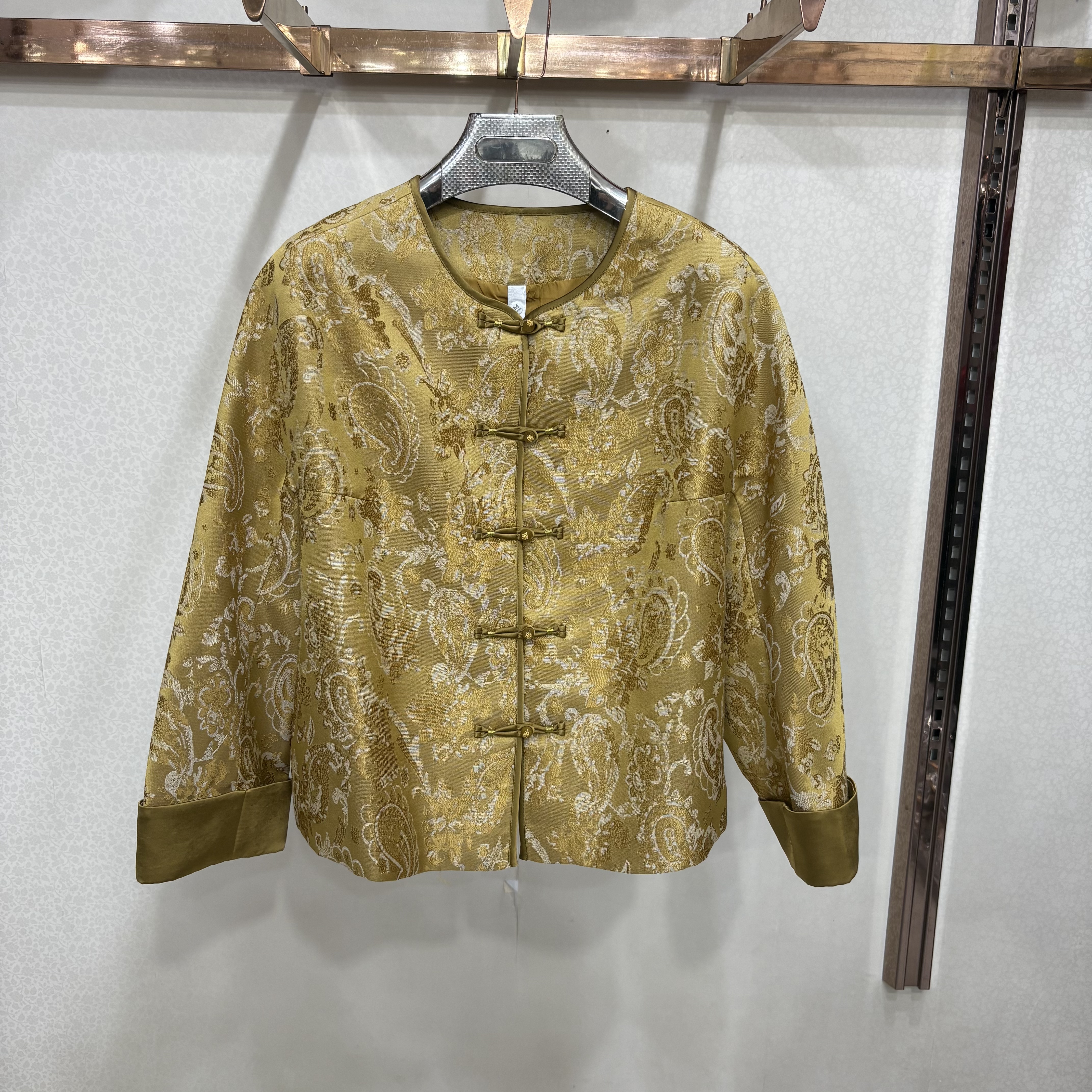 商场同款86003春季新款女时尚中国风中式早春年货印花插肩袖外套