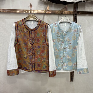 雨格A807正品轻奢国风新中式马甲两件套女高级感气质内搭衬衫套装