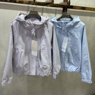 依卓源2611简约连帽纯色拉链夹克外套2026春季 显瘦百搭上衣女 新款