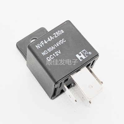 福特NVF4-4A-Z80A 12V NO:80A 14VDC汽车继电器aA带靠背4脚 DC12V