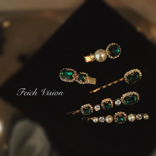 妃池中物发夹水钻复古闪亮