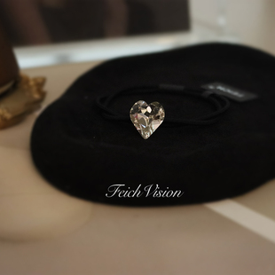 似此星辰非昨夜~FEICH夏季浪漫水晶爱心发圈高奢甜美皮筋头绳发饰