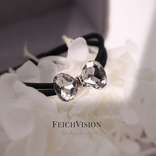 FEICH专柜品质高档超闪水晶发圈 多股弹力皮筋马尾头绳韩版发饰品