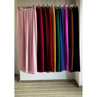 11色 桑蚕丝丝绒子 时尚 通勤阔腿裤 春季 新款