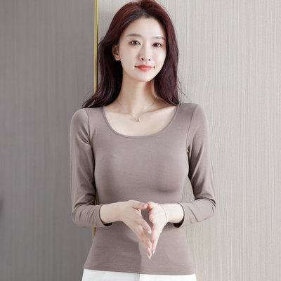 秋季内搭低领洋气百搭长袖打底衫