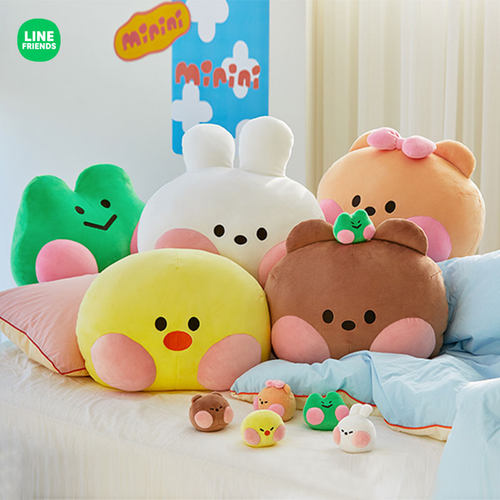 LINE布朗熊毛绒公仔抱枕玩偶