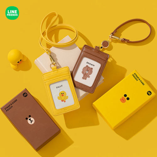 LINEFRIENDS皮革挂绳卡包